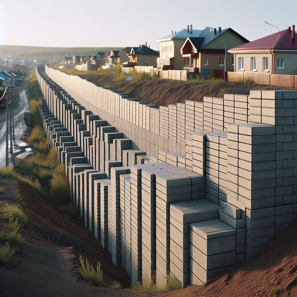 Подпорные стены из бетонных блоков в СПб: виды, преимущества и ошибки монтажа