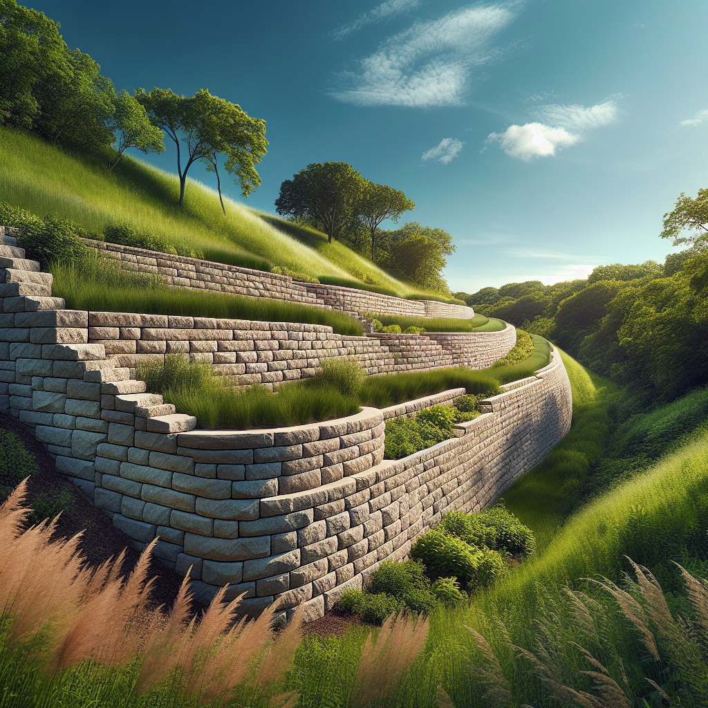 Как сделать подпорную стену на участке с уклоном в Ленинградской области