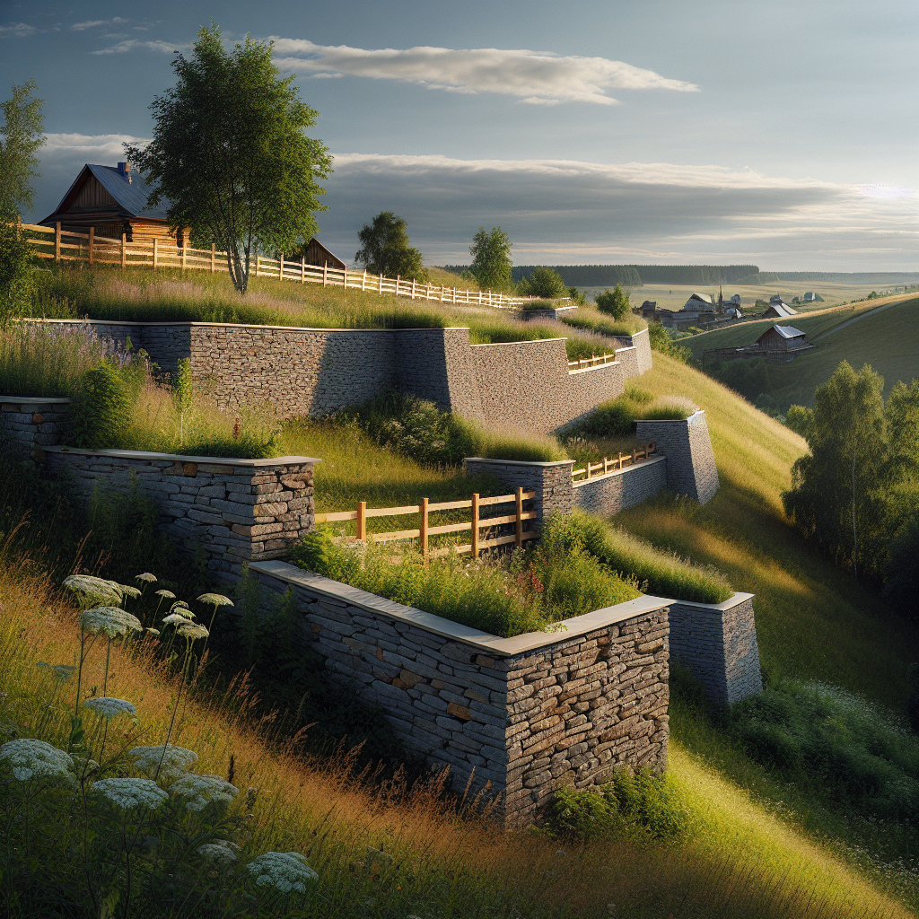 Подпорная стена на участке с уклоном в Ленинградской области: решения и ошибки