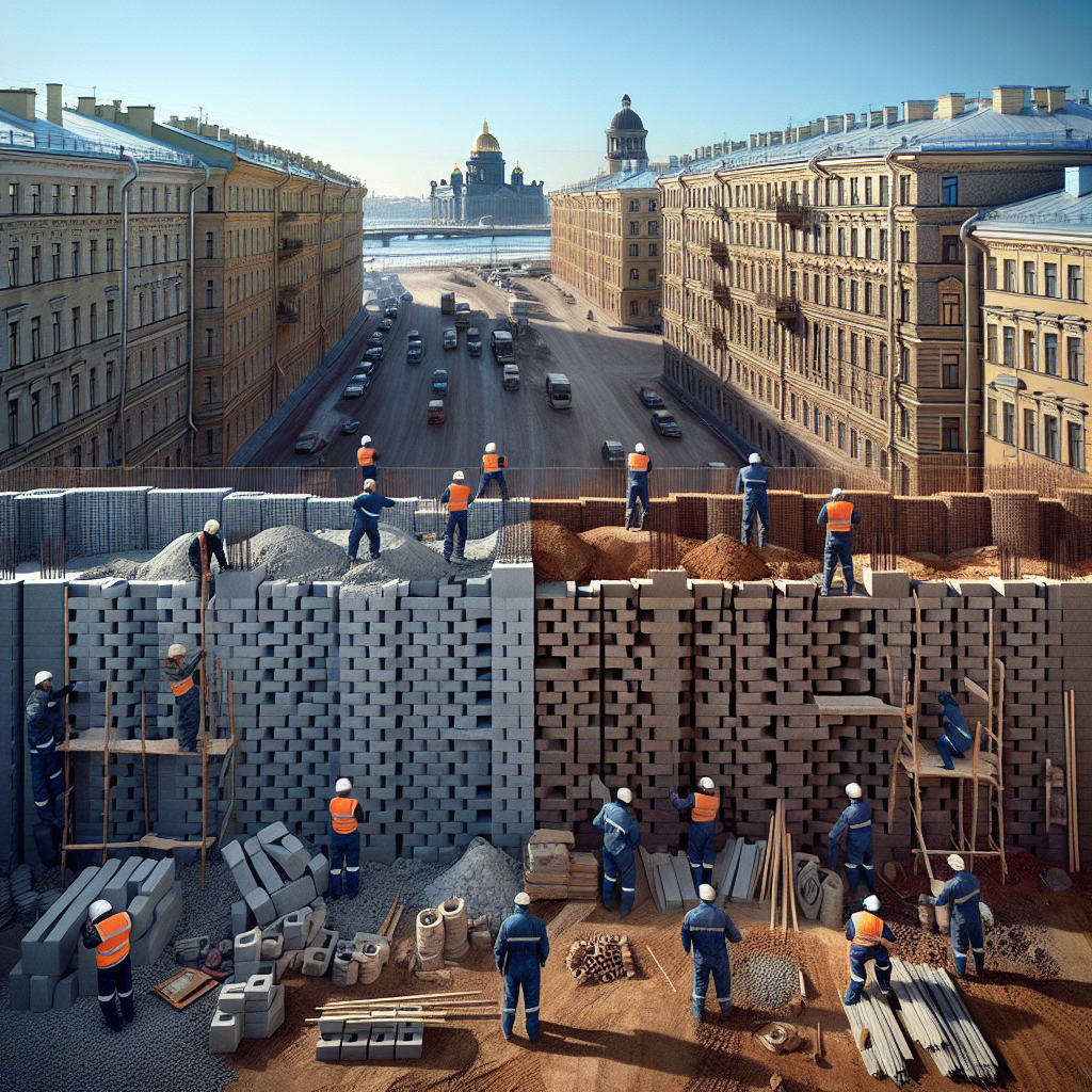 Сравнение подпорных блоков и монолитной стены в СПб: что лучше