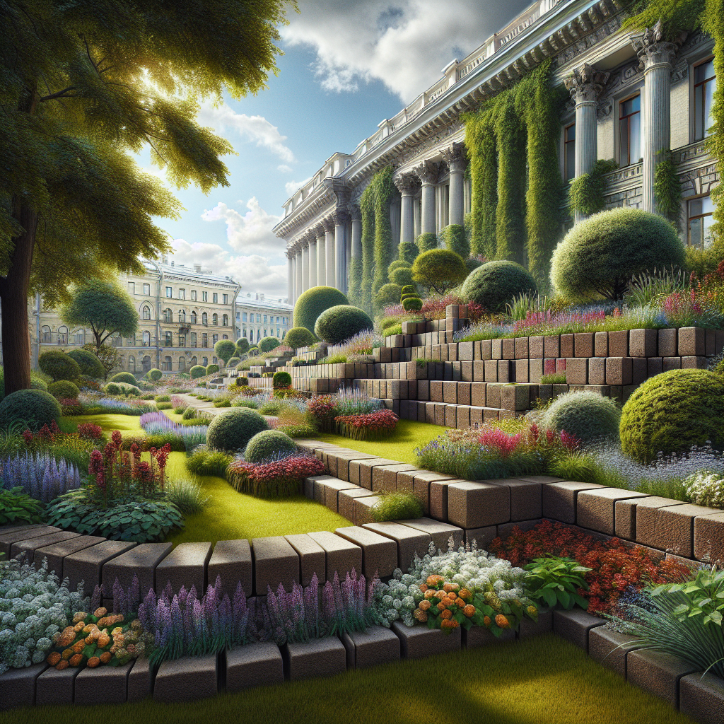 Подпорные блоки для ландшафтного дизайна в Санкт-Петербурге: идеи и решения