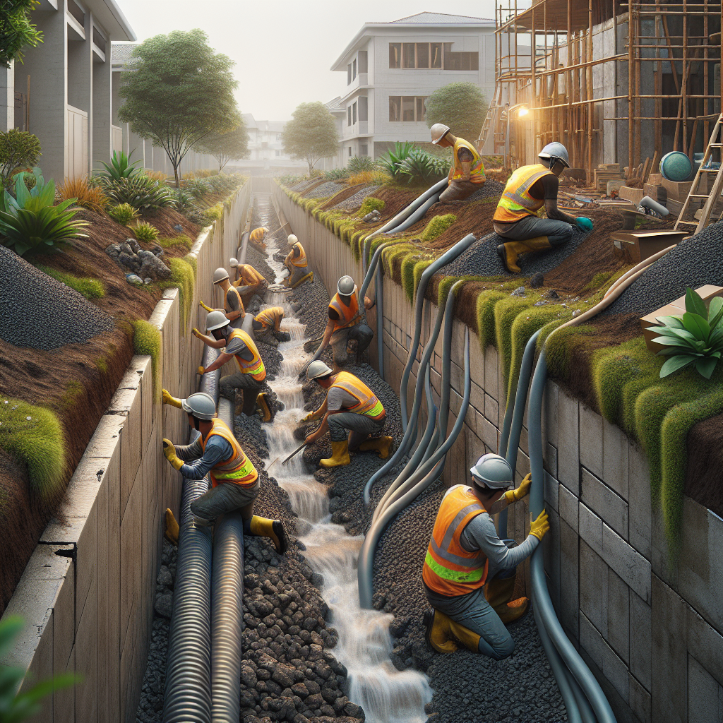 Дренаж для подпорной стены: обязательный элемент в условиях СПб