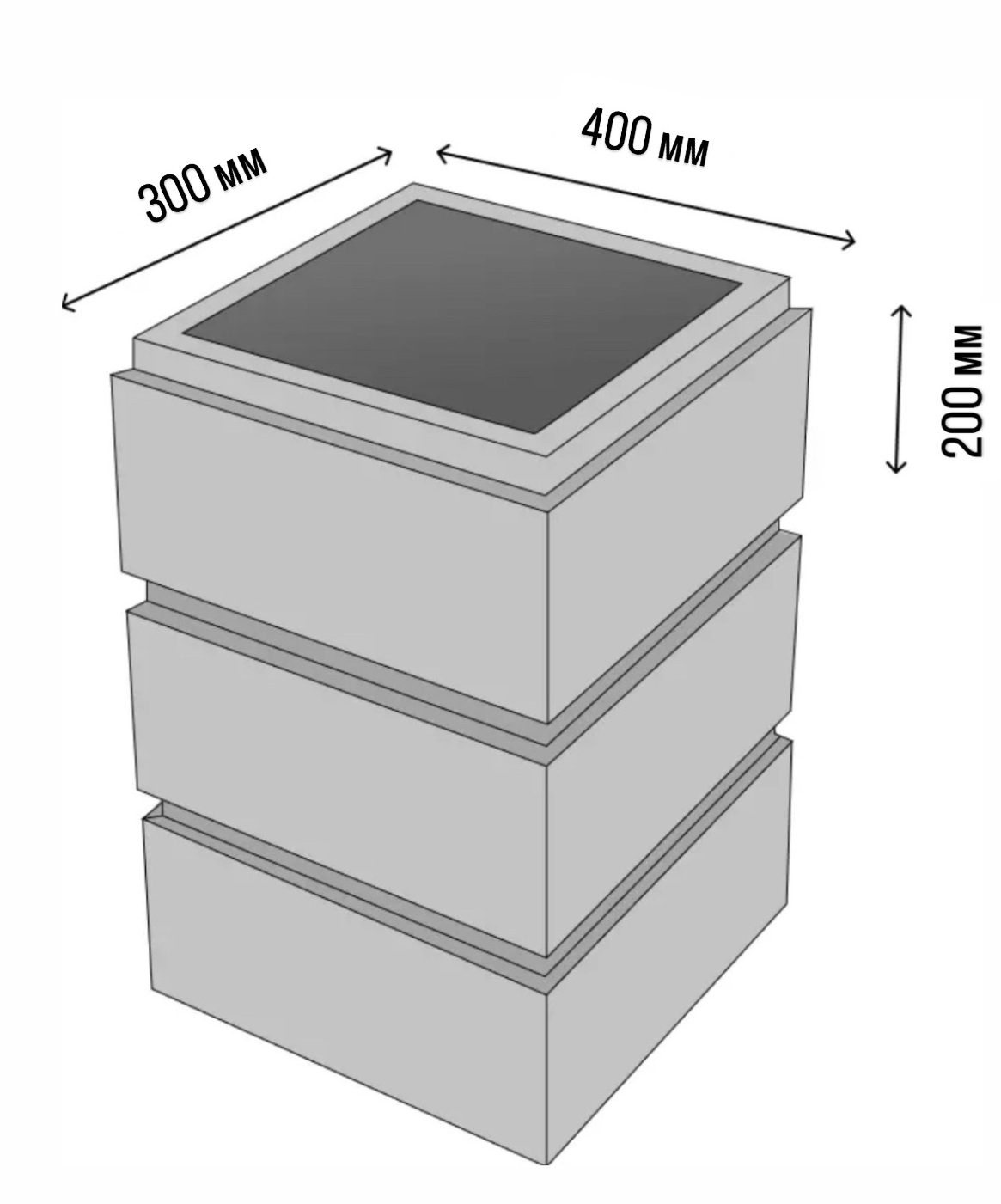 Блок наборный для столбов забора